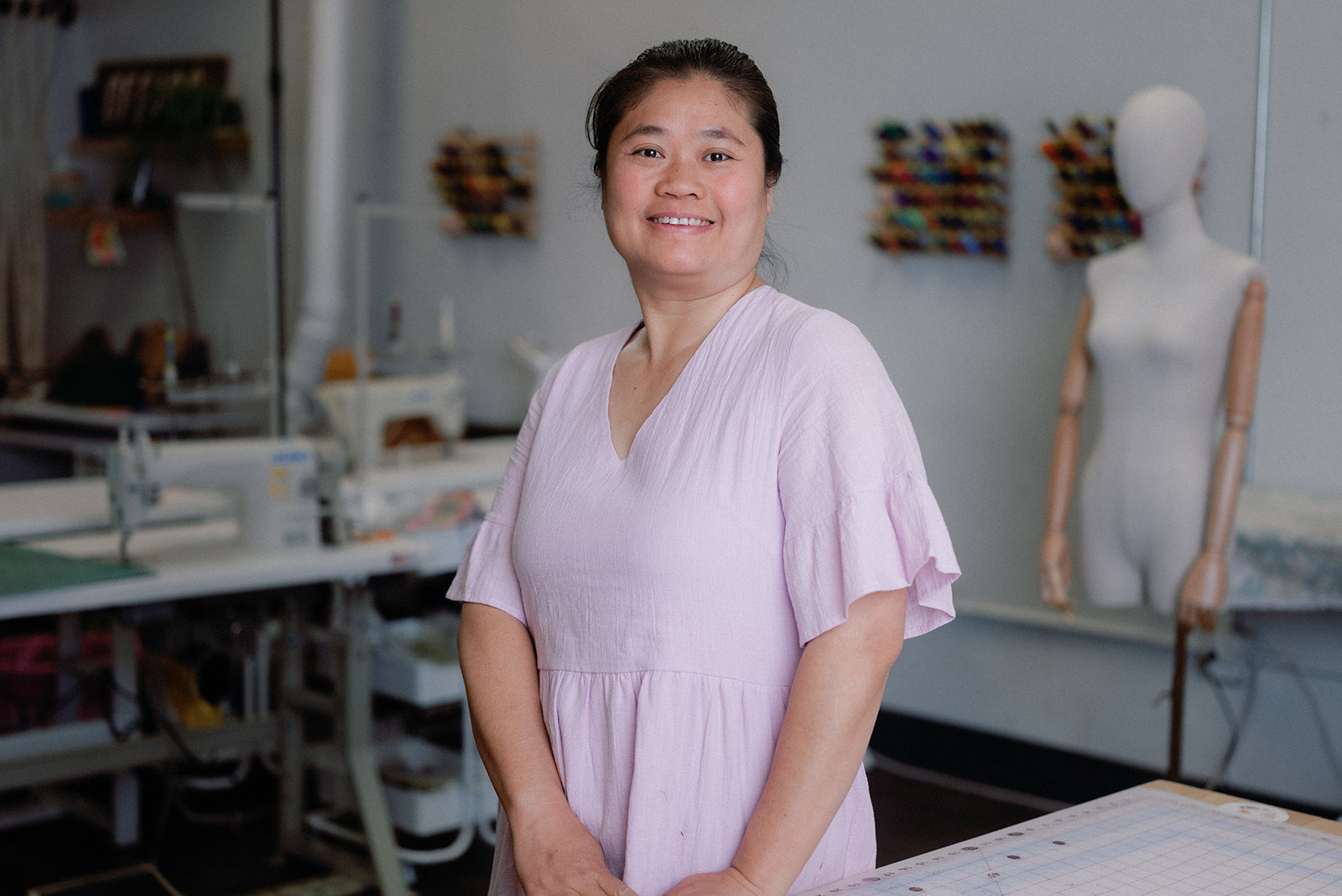 After fleeing violence and political unrest in Myanmar, Thapwee spent nine years in a refugee camp in Thailand, waiting for a safe place to rebuild her life.  She, her husband, and 4 children were finally resettled in the United States.  Now, she joins Renew’s apprenticeship program to further her sewing skills and improve her English on her path toward becoming an artisan.  Thapwee loves her Renew family and is using her hands to inspire hope. 