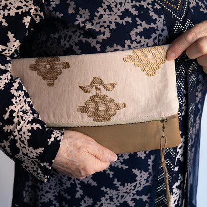 Ahlam Leather Clutch